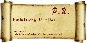 Podolszky Ulrika névjegykártya